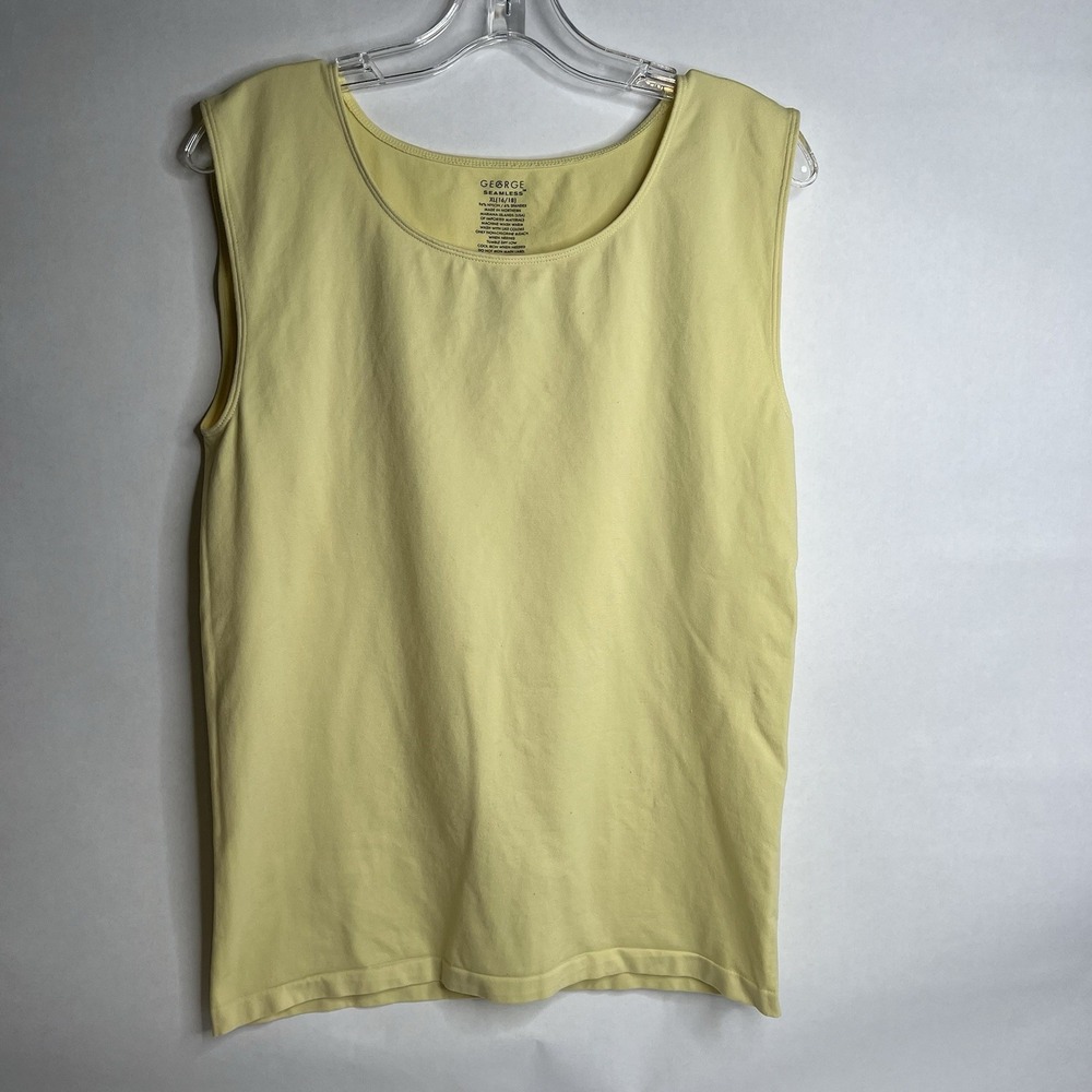 George Seamless Women's Tank Top in Buttercup Yellow Size XL (16/18)  Nylon